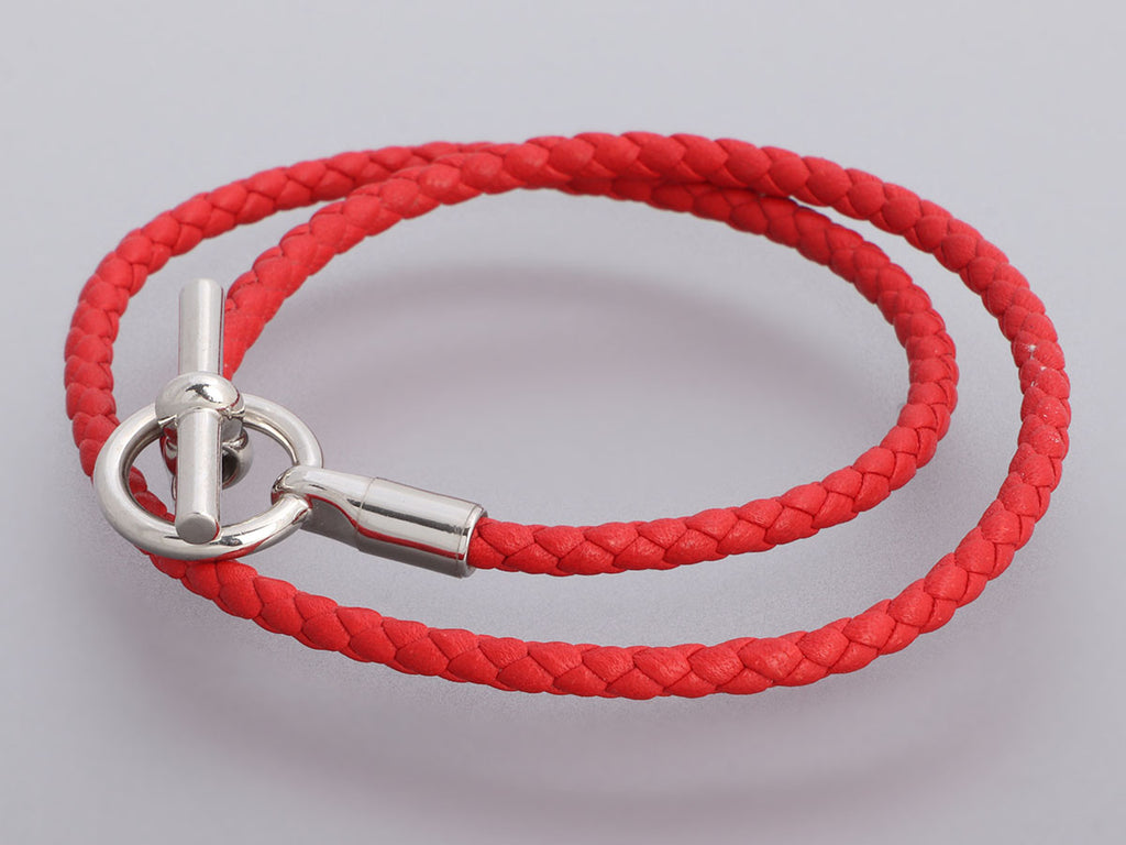 Hermès Red Glénan Double Tour Bracelet