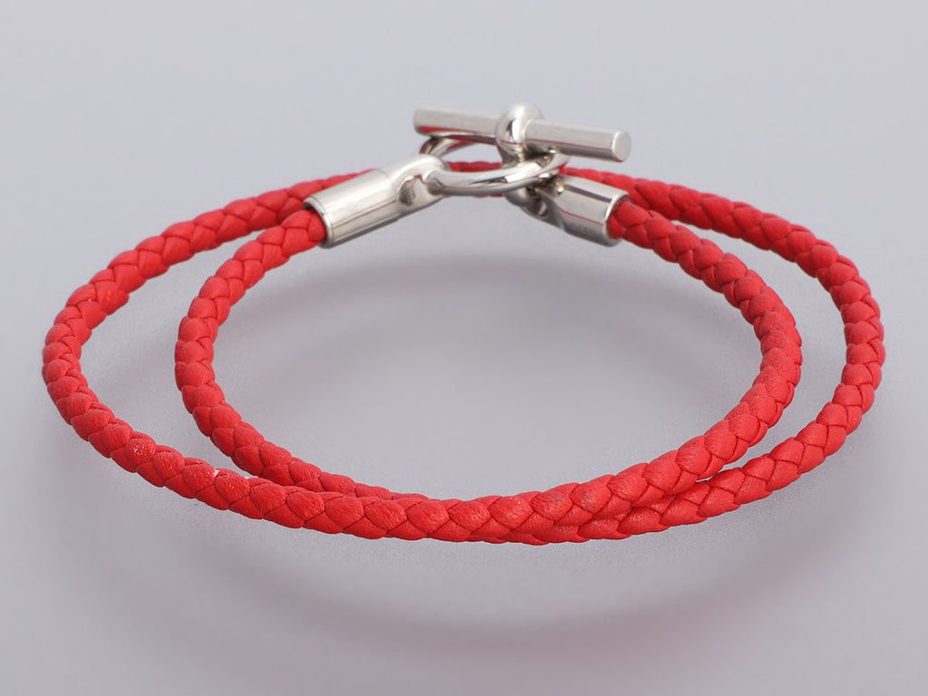 Hermès Red Glénan Double Tour Bracelet