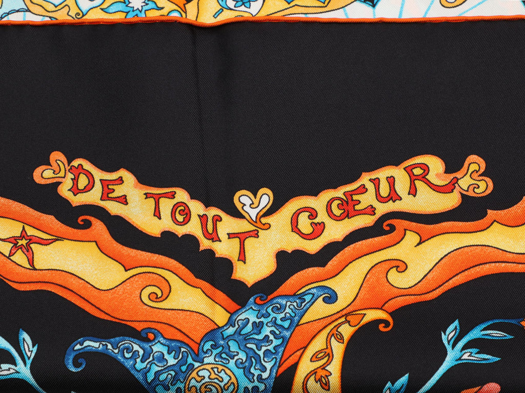 Hermès De Tout Coeur Silk Scarf 90cm