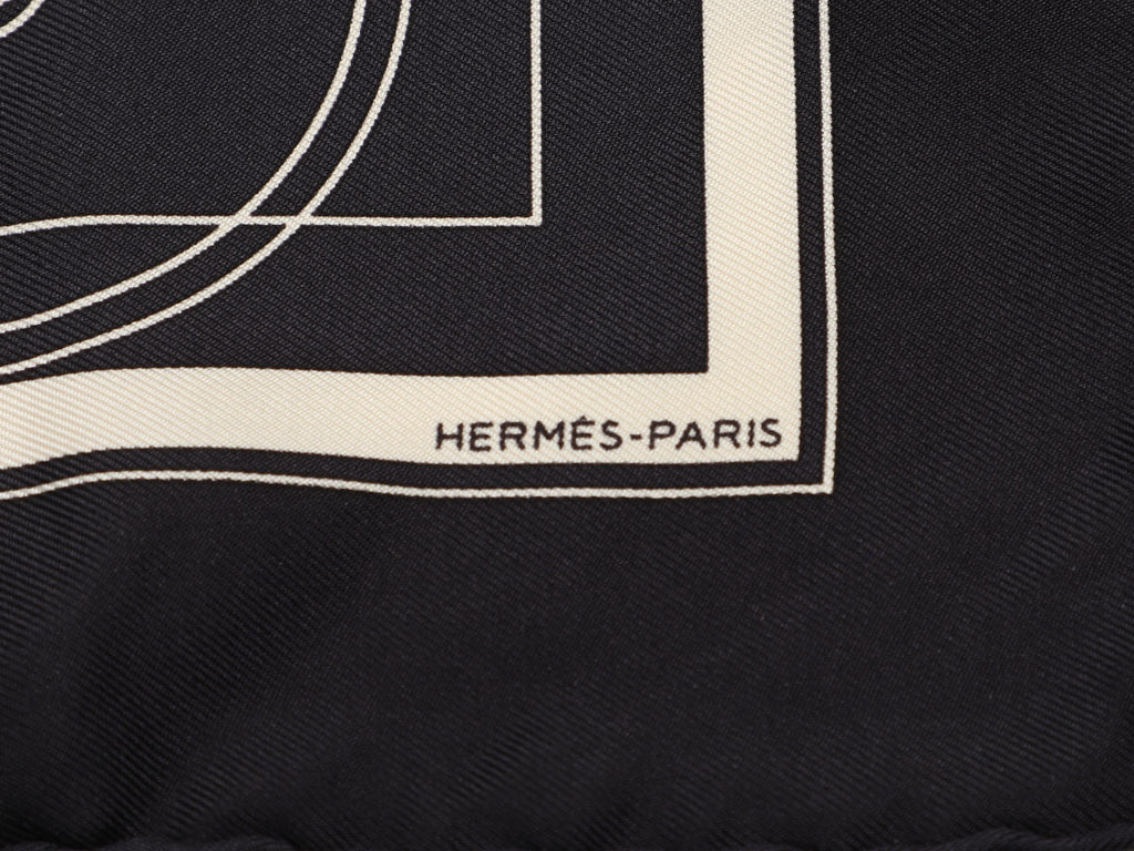 Hermès Ex-Libris Silk Pocket Square