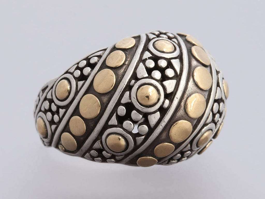 John Hardy Vintage Two-Tone Jaisalmer Dots Dome Ring