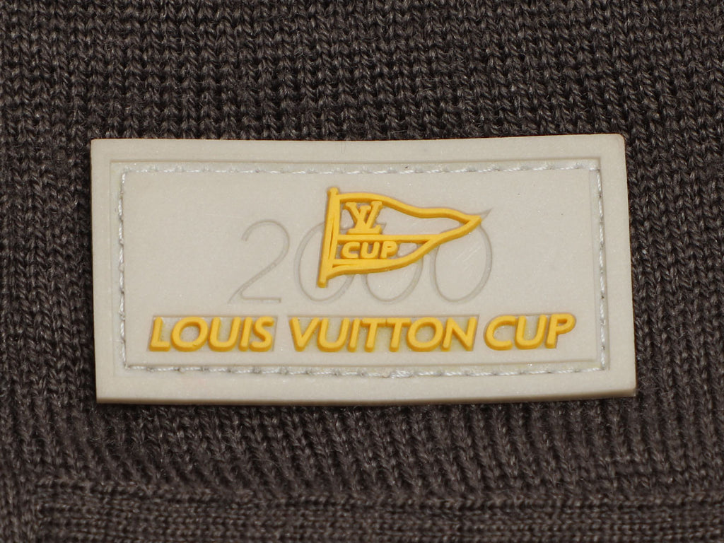 Louis Vuitton Gray Striped Louis Vuitton Cup Scarf