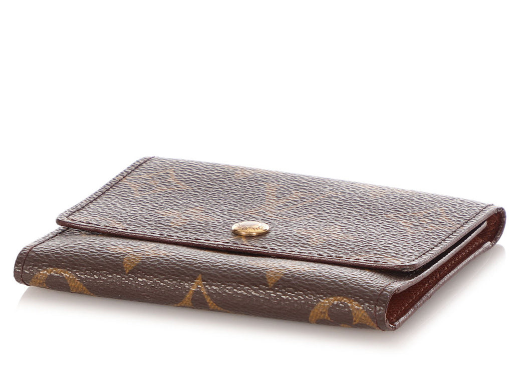 Louis Vuitton Vintage Monogram Tri-Fold Business Card Holder Wallet