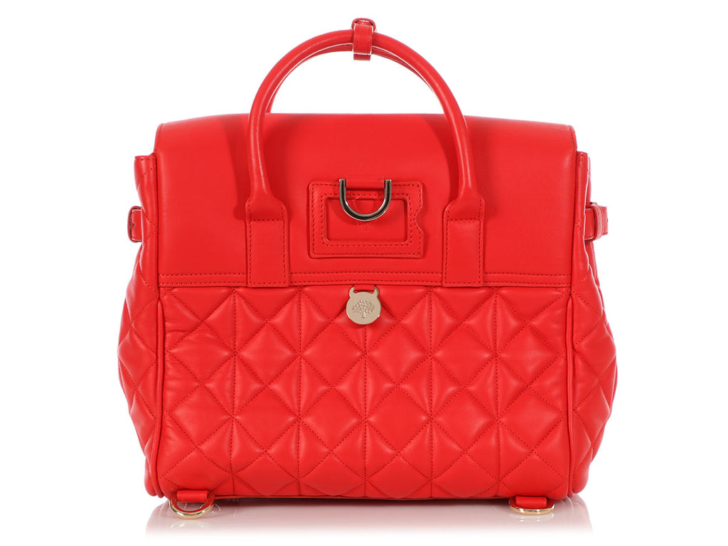 Mulberry Red Cara Delevingne Quilted Convertible Bag