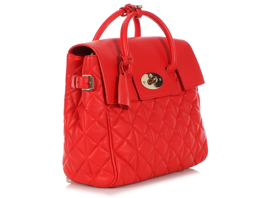 Mulberry Red Cara Delevingne Quilted Convertible Bag