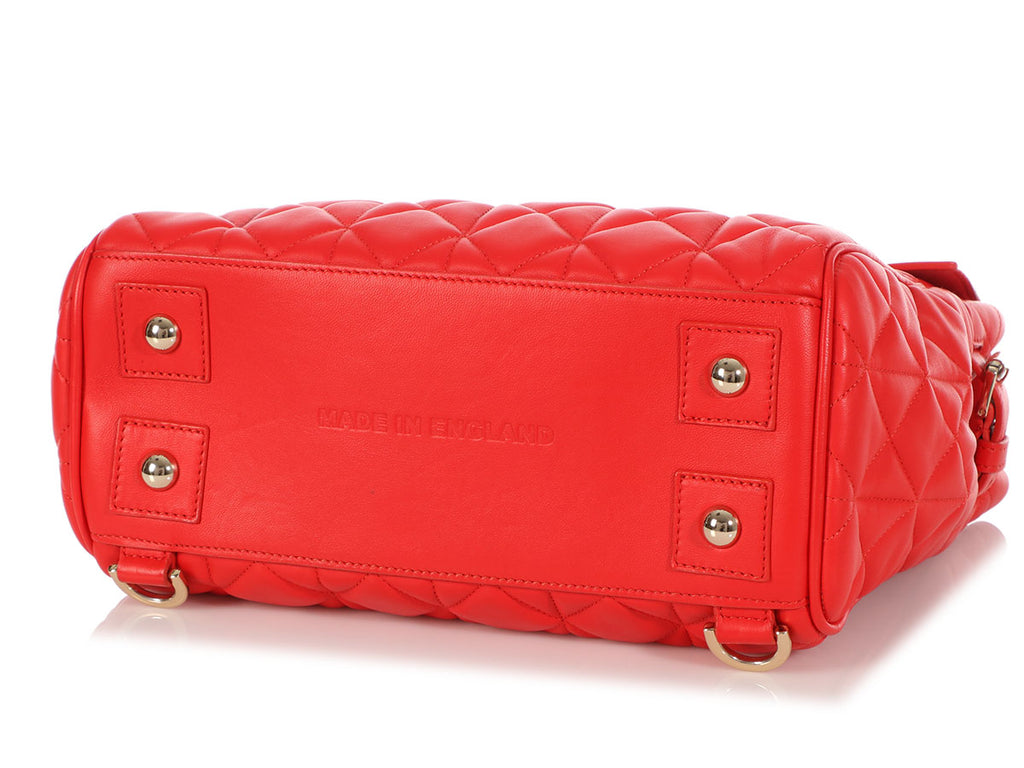 Mulberry Red Cara Delevingne Quilted Convertible Bag