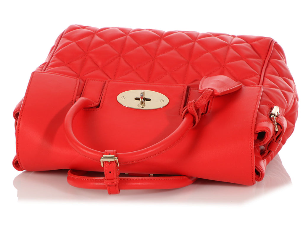 Mulberry Red Cara Delevingne Quilted Convertible Bag