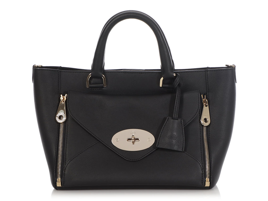 Mulberry Small Black Willow Tote