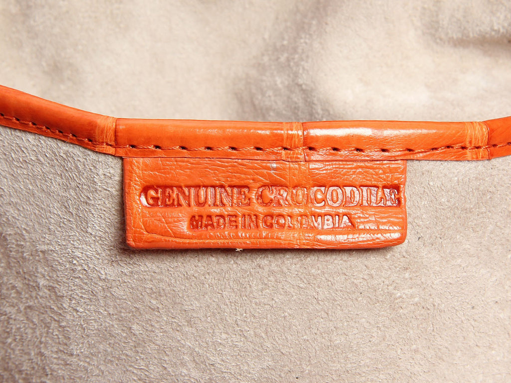 Nancy Gonzalez Orange Crocodile Bag