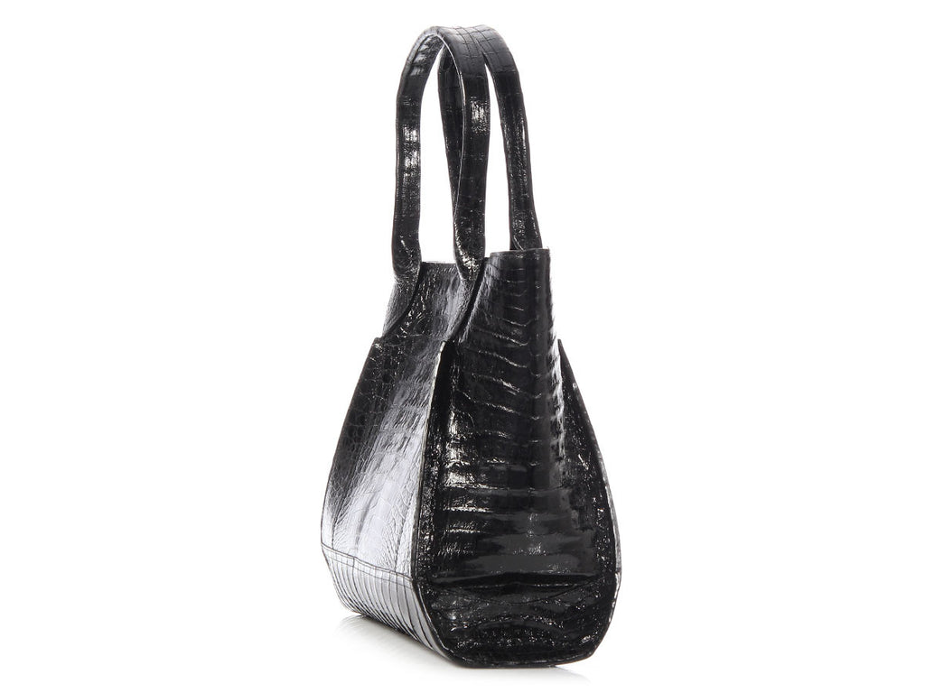 Nancy Gonzalez Black Crocodile Tote