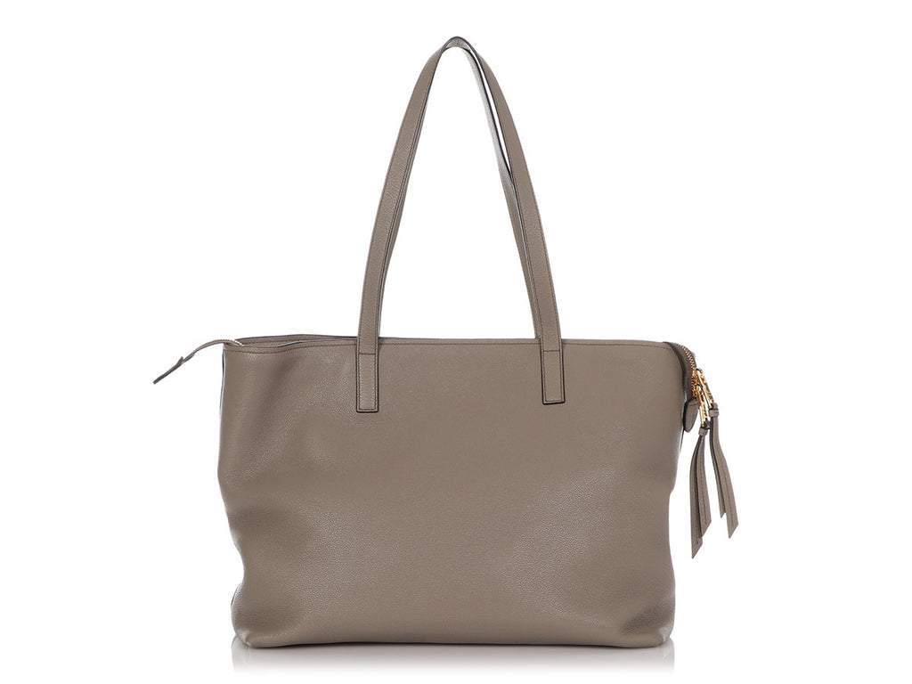 Prada Gray Zip Top Tote