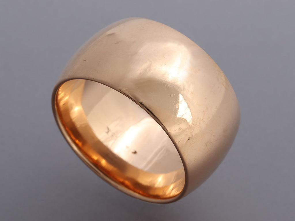 18K Rose Gold Wide Band Ring