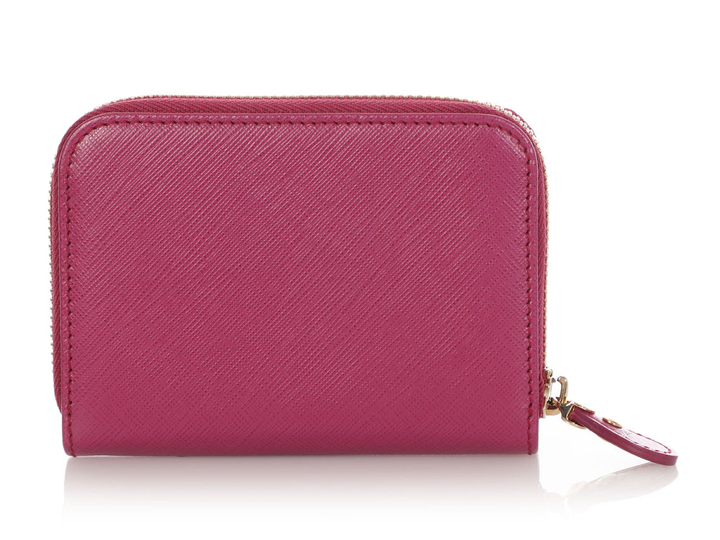 Ferragamo Small Sangria Zip Around Miss Vara Wallet