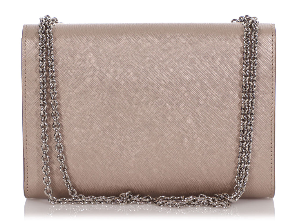 Ferragamo Iridescent Beige Miss Vara Bow Crossbody Bag