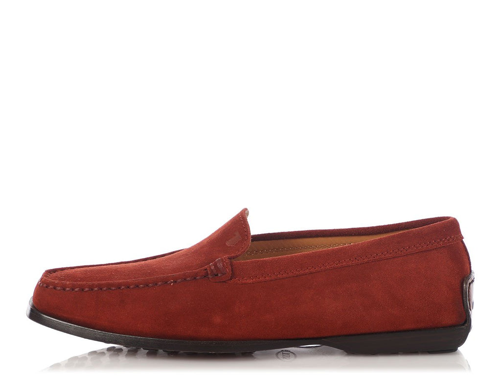 Tod's Rust Suede Loafers