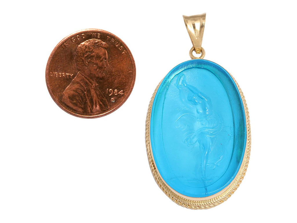 Tagliamonte Gold Venetian Glass Cameo Intaglio Pendant