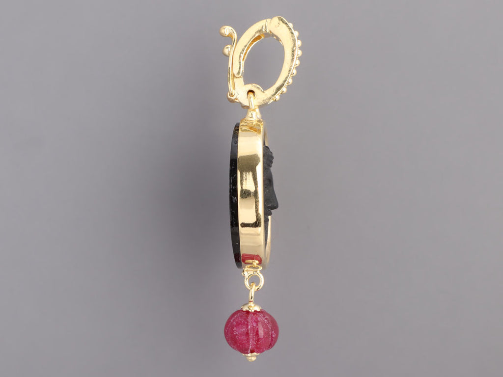 Tagliamonte 18K Gold-Plated Ruby Drop Cameo Pendant