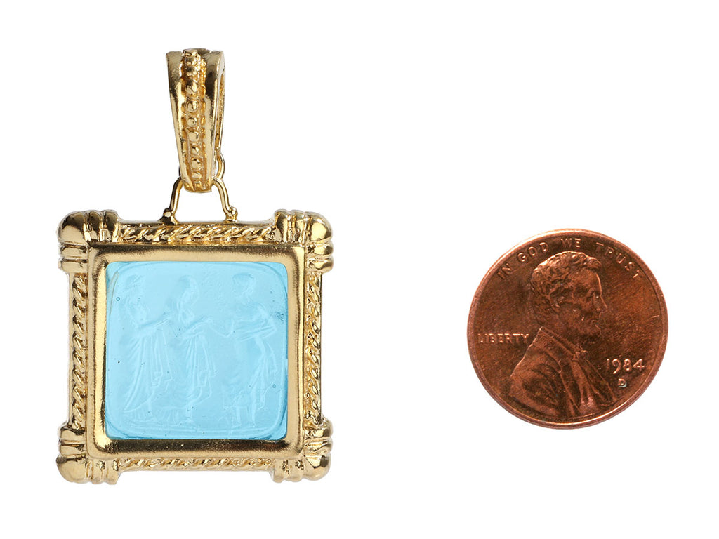 Tagliamonte 18K Gold-Plated Blue Venetian Glass Pendant