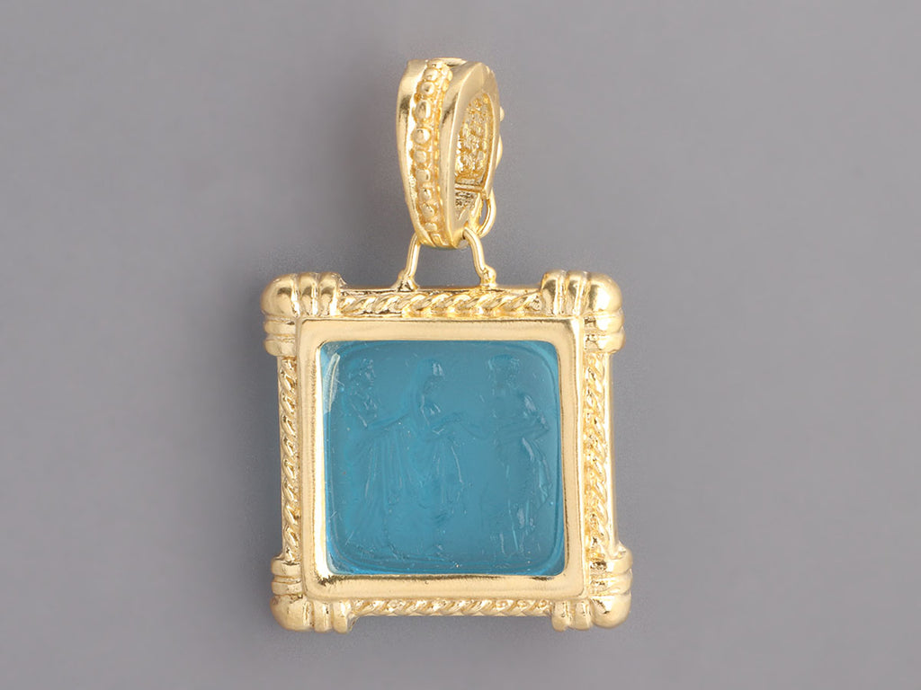 Tagliamonte 18K Gold-Plated Blue Venetian Glass Pendant