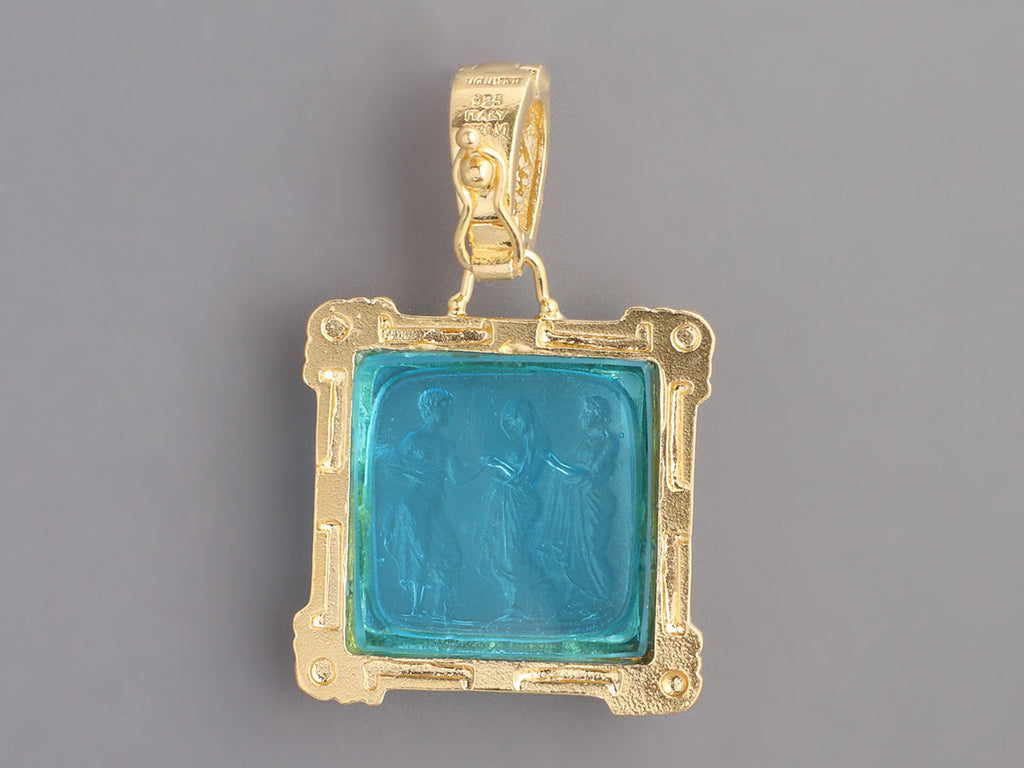 Tagliamonte 18K Gold-Plated Blue Venetian Glass Pendant