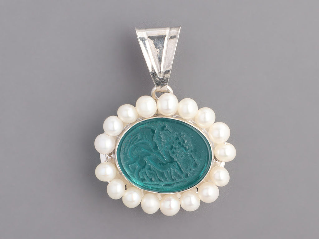 Tagliamonte Two-Tone Blue Topaz Cameo Pendant