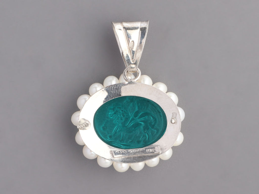 Tagliamonte Two-Tone Blue Topaz Cameo Pendant