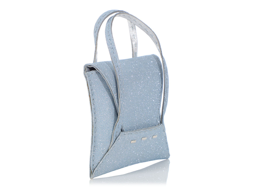 VBH Blue Glitter Manilla Handle Bag