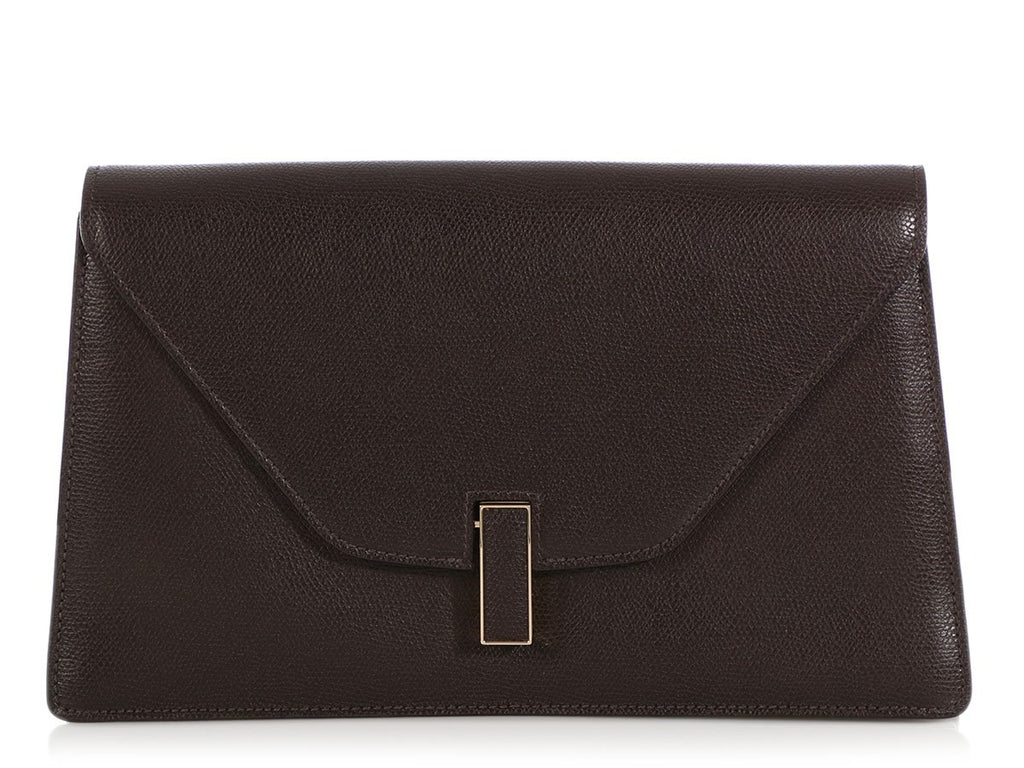 Valextra Dark Brown Iside Clutch