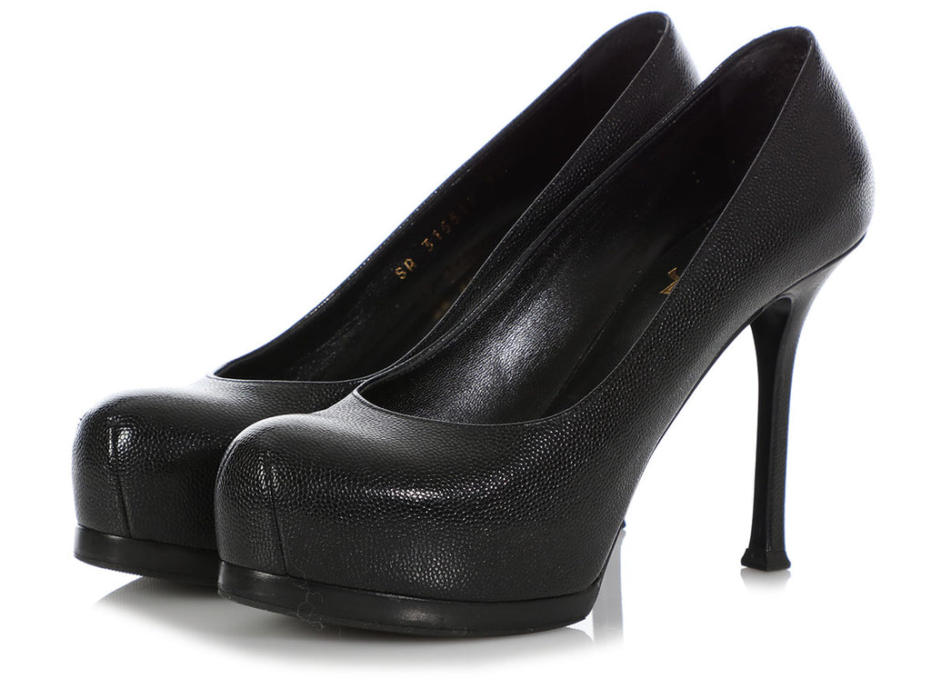 YSL Black Leather Pumps