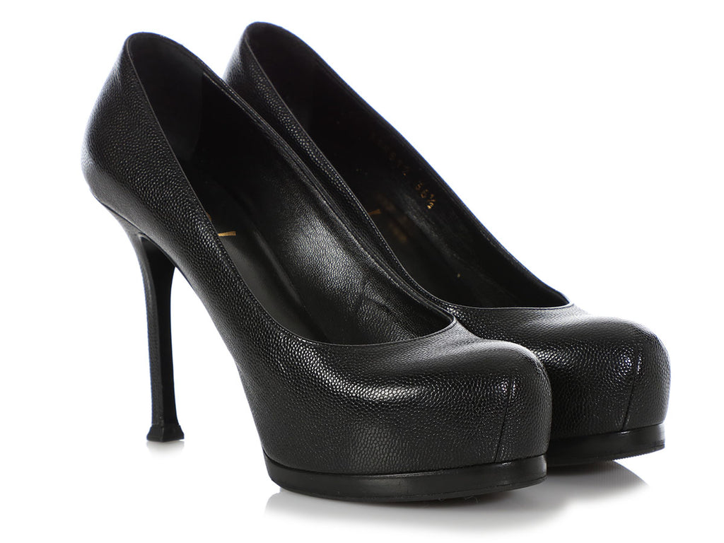 YSL Black Leather Pumps