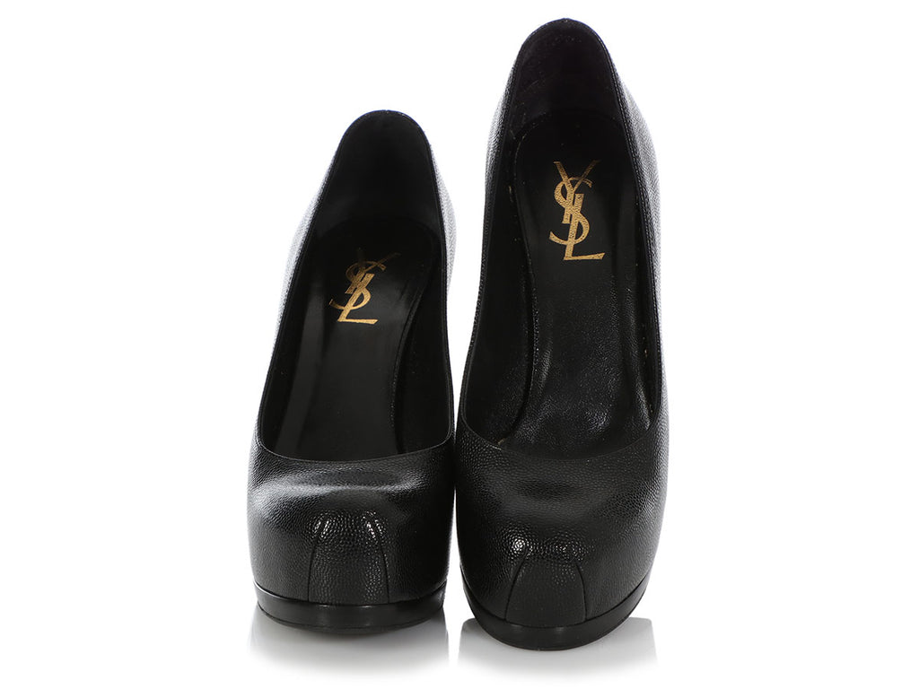 YSL Black Leather Pumps