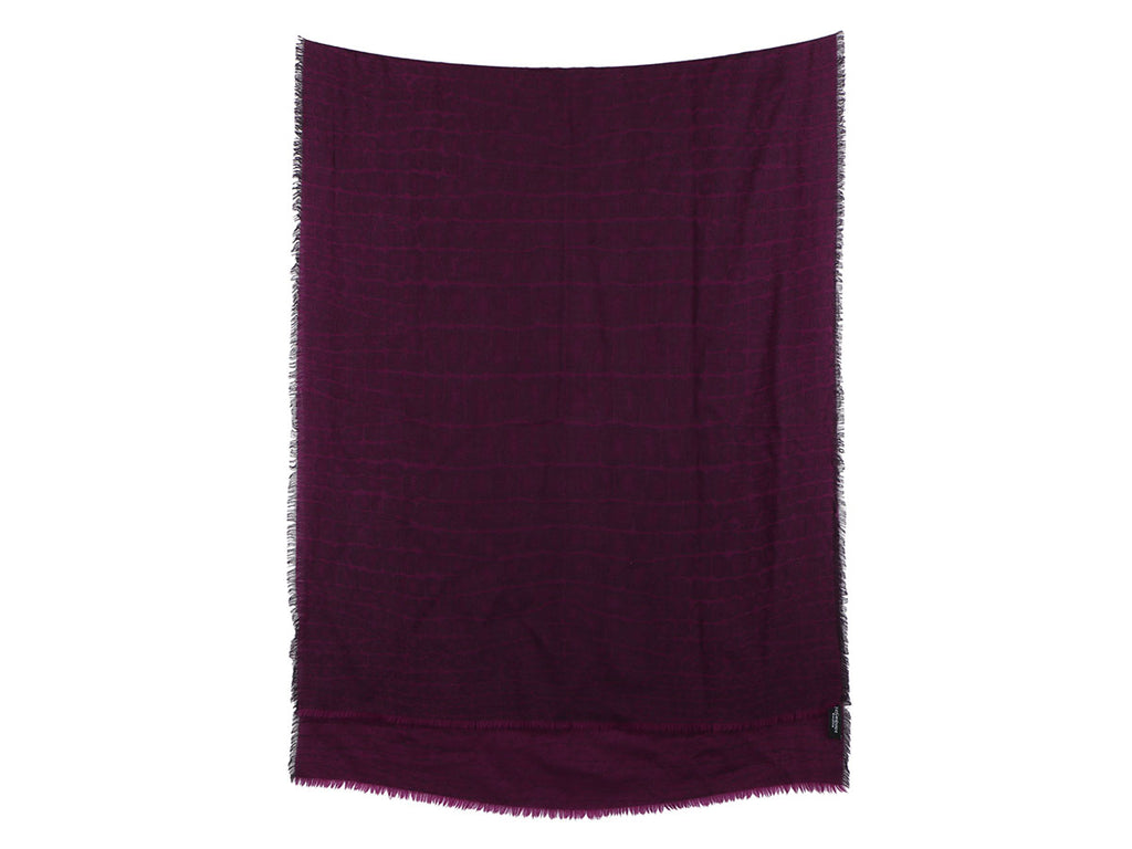 Saint Laurent Purple Croc Stole