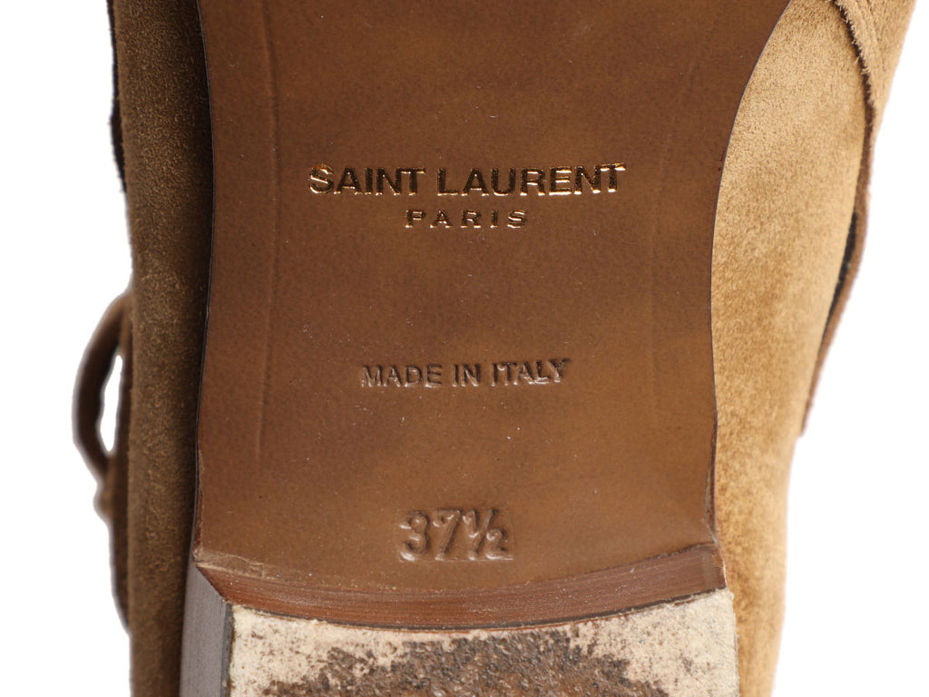 Saint Laurent Tan West Jodhpur Boots