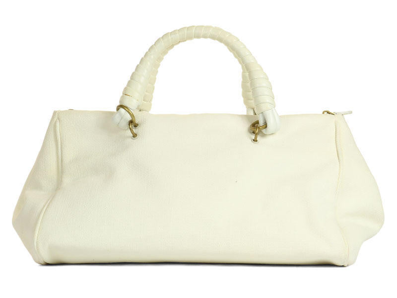 Bottega Veneta White Fabric Duffel