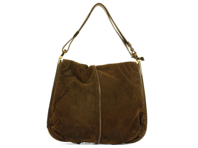 Jimmy Choo Brown Suede Hobo