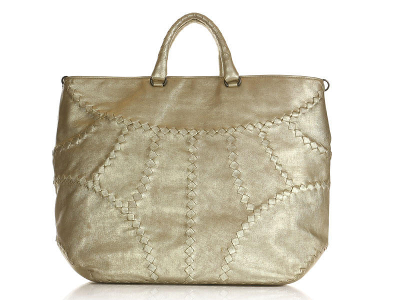 Bottega Veneta Light Metallic Gold Leather Hobo