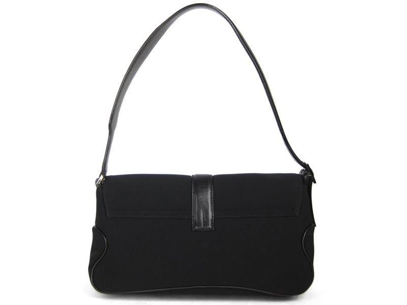 Ferragamo Black Neoprene Shoulder Bag