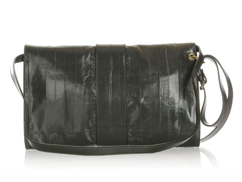 Jimmy Choo Dark Gray Eel Rivera Clutch