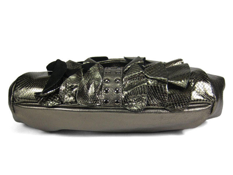 Be&D Metallic Gunmetal Leather Chatterley