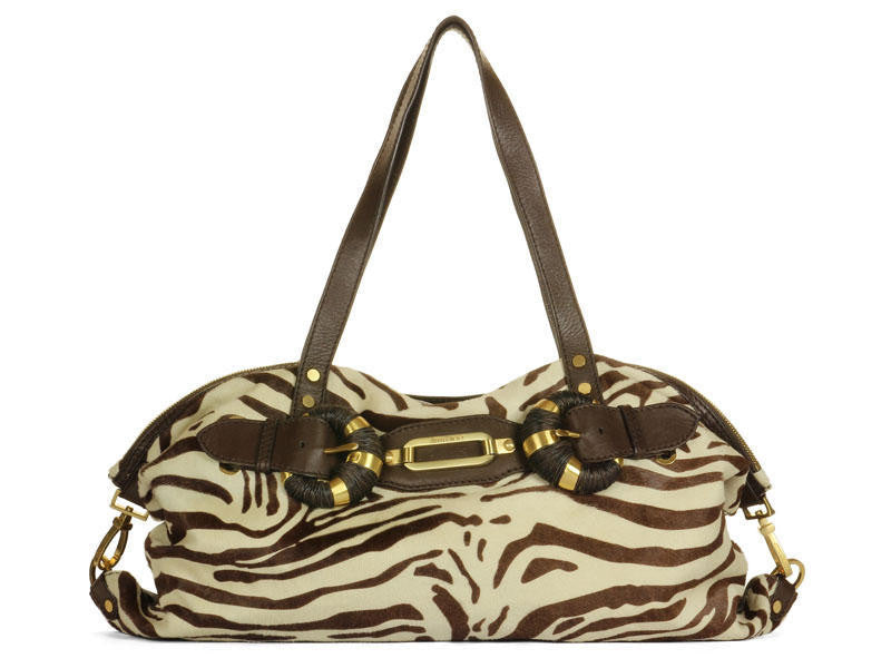 Jimmy Choo Zebra Print Ponyhair Tote