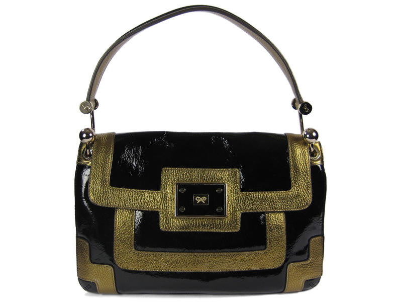 Anya Hindmarch Black Patent Lautner