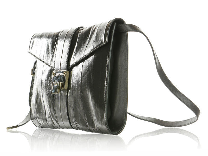 Jimmy Choo Dark Gray Eel Rivera Clutch