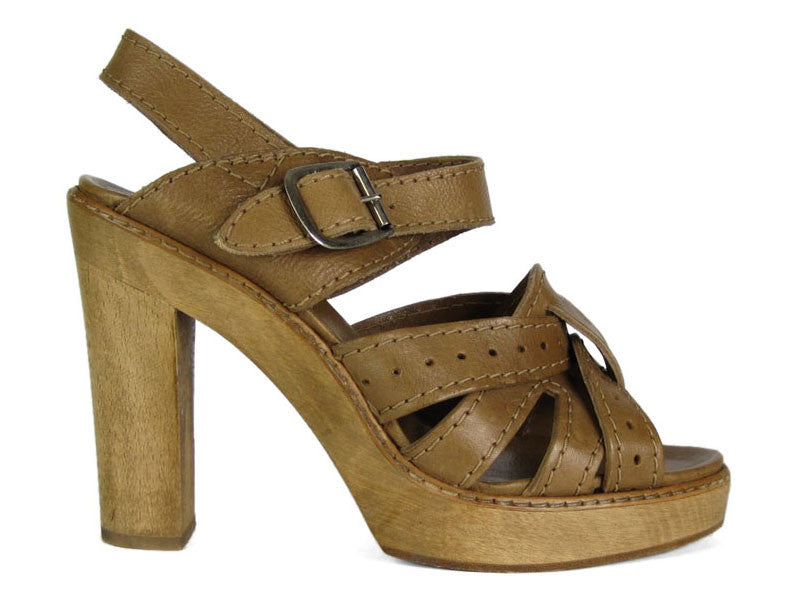 Chloé  Brown Platform Sandals