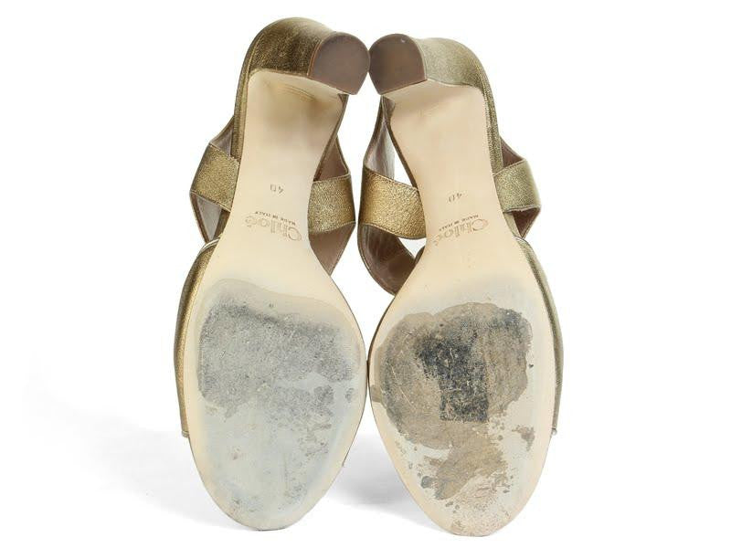 Chloé  Bronze Moon Sandals